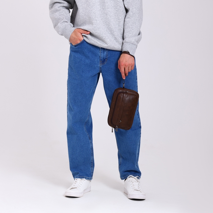 Сумка мужская через плечо, искусственная кожа, цвет коричневый Сумка мужская через плечо, искусственная кожа, цвет коричневый