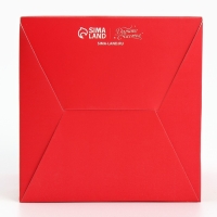 Коробка подарочная новогодняя складная с 3D эффектом &laquo;Почта&raquo;, 11 х 11 х 13 см, Новый год