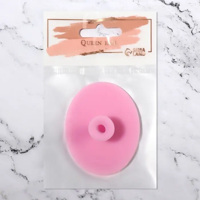 Щётка для умывания &laquo;Овал&raquo; на присоске, 6.3&times;5 см, МИКС