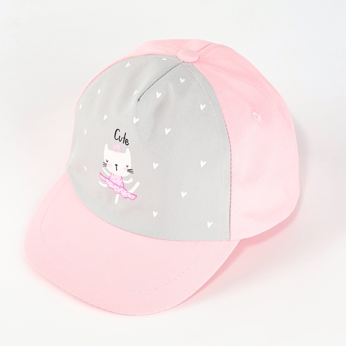 Кепка детская для девочки &laquo;Котик&raquo;, р-р. 48-50