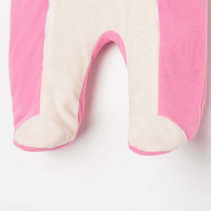 Комбинезон детский с ушками, цвет цвет розовый/принт, рост 62-68 см (20)