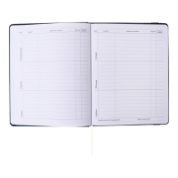 Дневник универсальный для 1-11 классов Dark blue, твёрдая обложка, искусственная кожа, резинка, ляссе, 48 листов