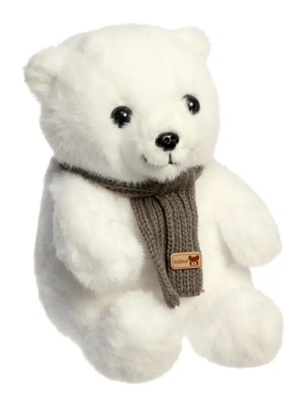 Мягкая игрушка "Пёсик в шарфике" цвет белый, 25 см