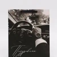 Пакет подарочный &laquo;Поздравляю&raquo;, M 25,5 &times; 30 &times; 9 см