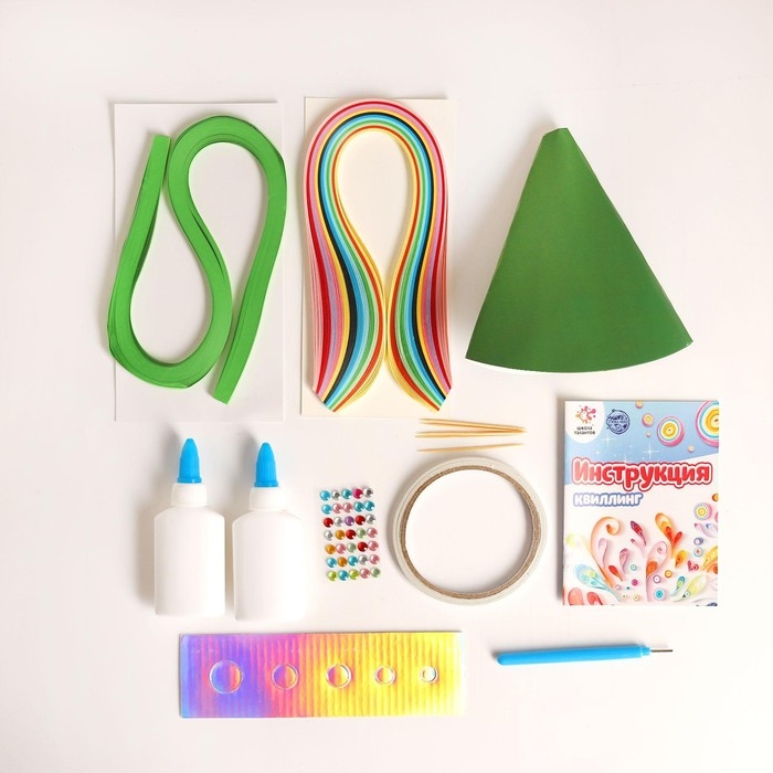 Набор для творчества «Делаем Новогоднюю ёлочку в технике квиллинг», в пакете Набор для творчества «Делаем Новогоднюю ёлочку в технике квиллинг», в пакете