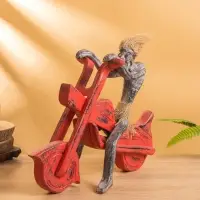 Сувенир "Абориген байкер" дерево, 35х15х30 см