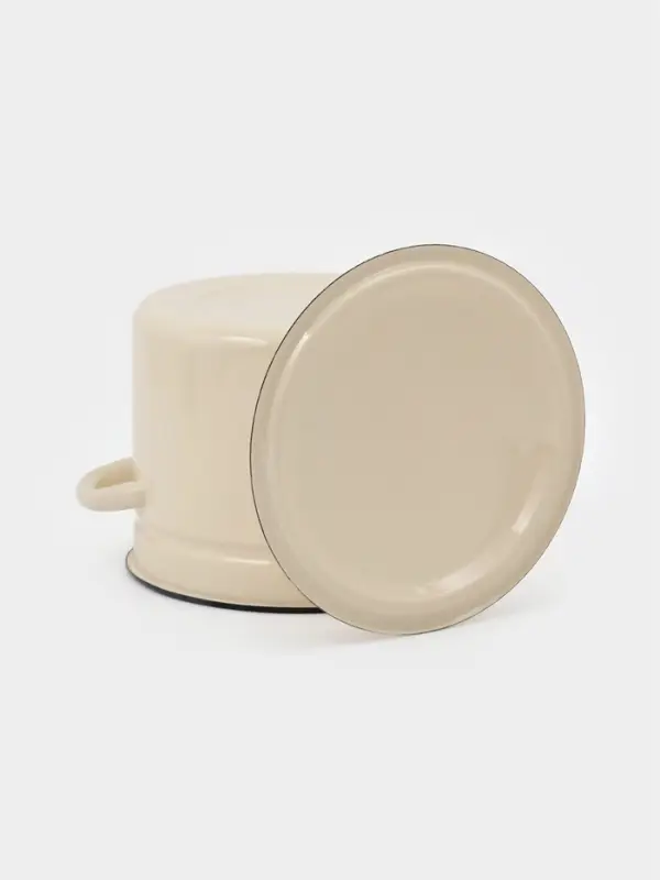 Кастр.цил.борт. 7л (слоновая)Без декора