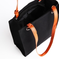 Сумка женская тоут на молнии, цвет чёрный Сумка женская тоут на молнии, цвет чёрный