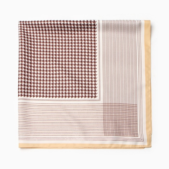 Платок женский MINAKU 70*70 см, коричневый