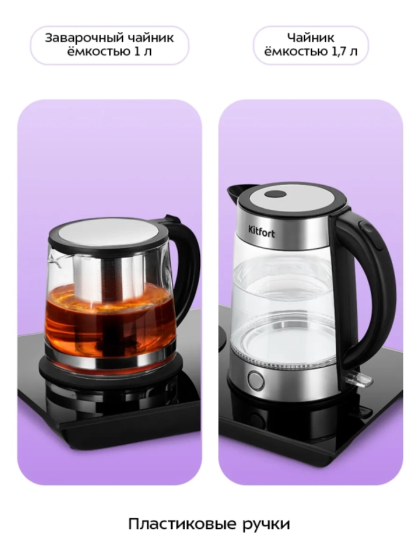 Чайный набор КТ-6746 чайник электрический - 1.7 л