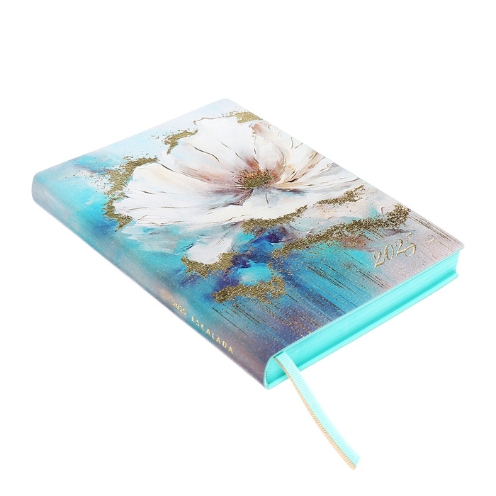 Ежедневник датир 2025г А6+ 176л ESCALADA ЦВЕТОК, мяг обл, иск кожа, тис ф, кр бл 70г/м2 Ежедневник датир 2025г А6+ 176л ESCALADA ЦВЕТОК, мяг обл, иск кожа, тис ф, кр бл 70г/м2