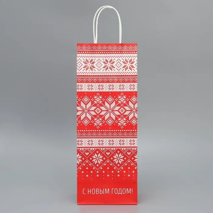 Пакет под бутылку &laquo;Морозко&raquo;, 13 x 36 x 10 см