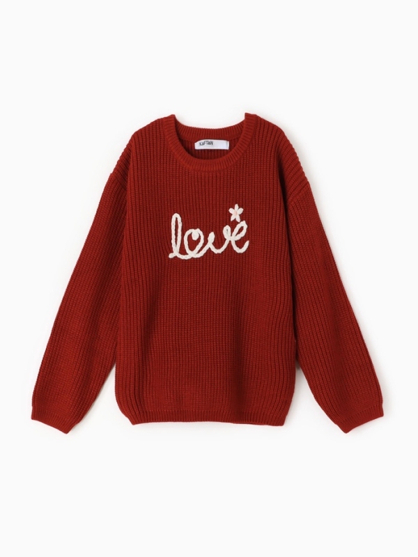 Джемпер детский KAFTAN Love р.34 (122-128 см), красный