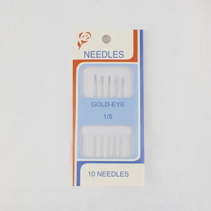 Иглы швейные для бисера, d=0.55 мм, 5.5 см, 5 шт.