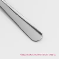 Вилка столовая Доляна &laquo;Оптима&raquo;, длина 17.8 см, толщина 1.2 мм, нержавеющая сталь, серебристая