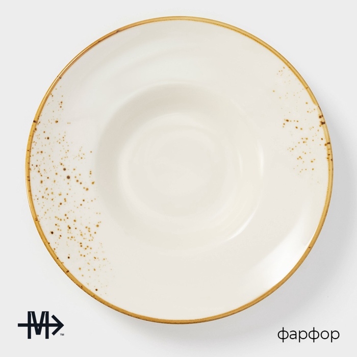 Тарелка керамическая для пасты Magistro &laquo;Церера&raquo;, 160 мл, d=21 см, цвет белый