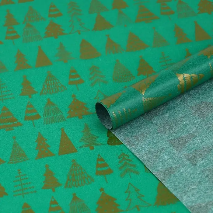 Упаковочная бумага на новый год тишью &laquo;Ёлочки&raquo;, 50 х 70 см