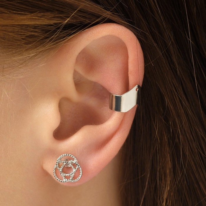 Серьги &laquo;Каффы&raquo; имидж, цвет серебро, набор