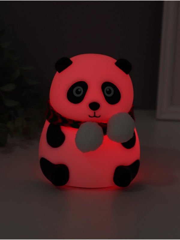 Ночник антистресс Ночник антистресс "Панда в шарфе" 2Вт LED RGB USB 10,5х10х13,5см