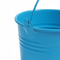 Ведерко декоративное голубое 8x8 см