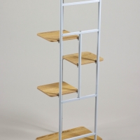 Подставка для цветов Greengo, 5 полок, 36 &times; 23 &times; 94 см, напольная, каркас металл, полки МДФ, белая