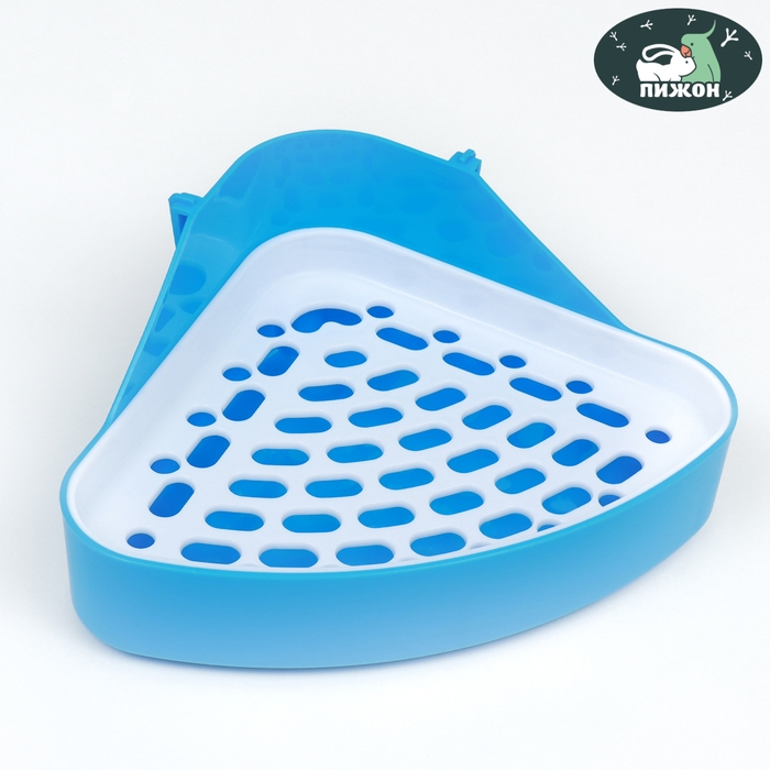 Туалет угловой для кроликов и хорьков, 24 х 18 х 11 см, синий Туалет угловой для кроликов и хорьков, 24 х 18 х 11 см, синий