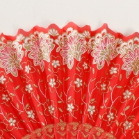 Веер пластик "Цветы с блёстками" МИКС 23 см