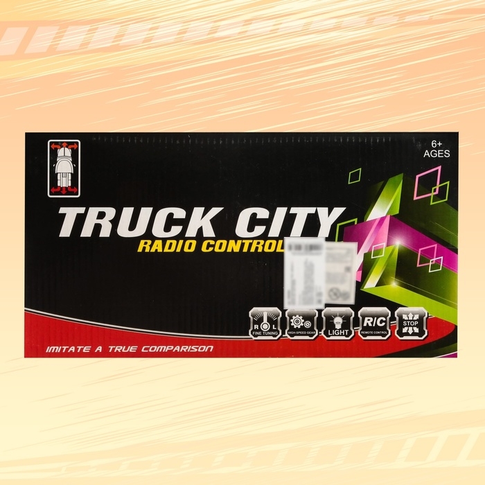 Грузовик радиоуправляемый «Тягач», работает от батареек цвет красный Грузовик радиоуправляемый «Тягач», работает от батареек цвет красный