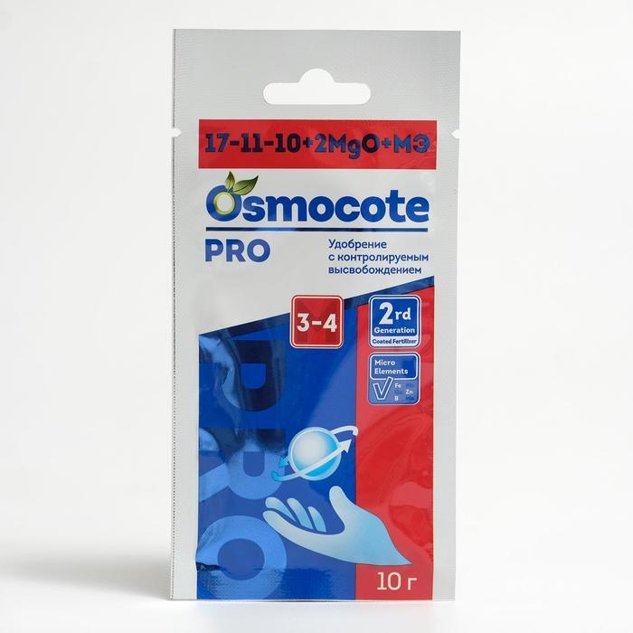 Osmocote PRO 3-4 месяца длительность действия, NPK 17-11-10+2MGO+ МЭ, 10 г Osmocote PRO 3-4 месяца длительность действия, NPK 17-11-10+2MGO+ МЭ, 10 г
