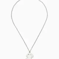 Кулон детский "Выбражулька" собака, цвет белый в серебре