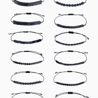 Браслет-оберег &laquo;Гематит&raquo; ассорти форм (неделимая фасовка 12 шт., цена за шт.), цвет серый