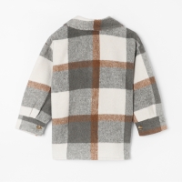 Рубашка детская KAFTAN утеплённая, цвет серо-бежевый, размер 38 (146-152 см)