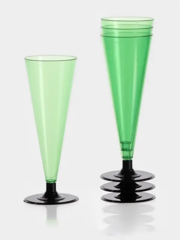 Фужер одноразовый &laquo;Конус&raquo;, 150-180 мл, зелёный