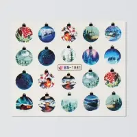 Слайдеры для ногтей &laquo;Ёлочные шары&raquo;, разноцветные