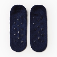 Носки женские укороченные нескользящие, цвет индиго, размер 36-39