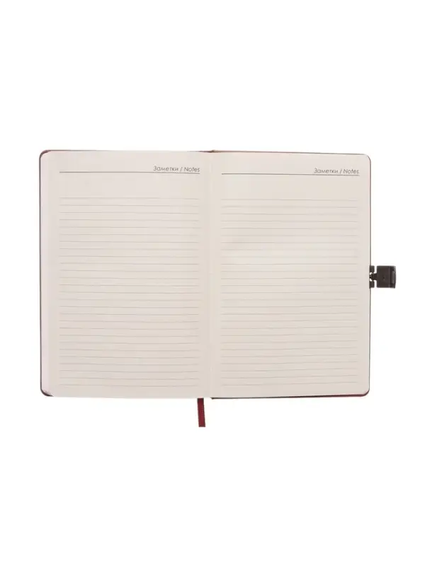 Ежедневник недатированный формат А5, с хлястиком, 80л, линия, пвх, Коричневый