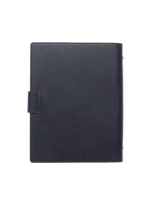 Органайзер на кольцах, А5, с хлястиком, 80л, линия, к/зам, Синий