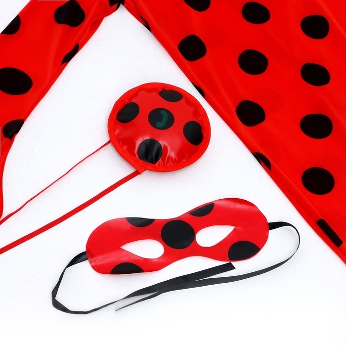 Карнавальный набор «Божья коровка», рост 104–116 см, комбез, маска, сумка, парик Карнавальный набор «Божья коровка», рост 104–116 см, комбез, маска, сумка, парик