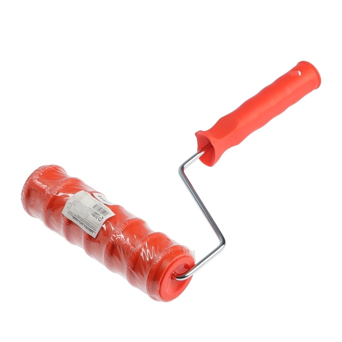 Валик декоративный ТУНДРА, резиновый, "кирпич плоский", рукоятка d=6 мм, 180 мм