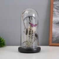 Светильник колба «Череп с пауками» 1,5Вт, LED, 3xAAA, черный USB 11х11х21см Светильник колба «Череп с пауками» 1,5Вт, LED, 3xAAA, черный USB 11х11х21см