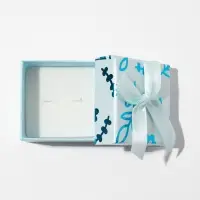 Коробочка подарочная под кольцо/серьги &laquo;Цветы и листья&raquo;, 5&times;5 (размер полезной части 4.5&times;4.5 см), МИКС, вставка белая