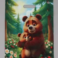 Пакет подарочный Обнимашки  40 х 31 см 60 мкм