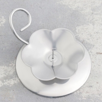 Подсвечник "Цветок Н" металл на одну свечу, 9х3,5 см, хром