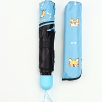 Зонт механический «Корги», эпонж, 4 сложения, 8 спиц, R = 50/55 см, D = 110 см, цвет МИКС Зонт механический «Корги», эпонж, 4 сложения, 8 спиц, R = 50/55 см, D = 110 см, цвет МИКС