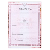 Папка для свидетельства о заключении брака &laquo;Семейный документ&raquo;, мрамор, А5