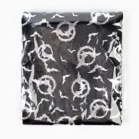 Скатерть на хеллоуин &laquo;Летучие мыши&raquo;, серебро, 200 х 140