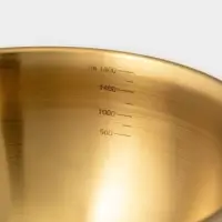 Миски-салатники Sphere, 950 мл, 1,55 л, 2,4 л, 3,4, с мерной шкалой, нержавеющая сталь, набор 4 шт, золотые