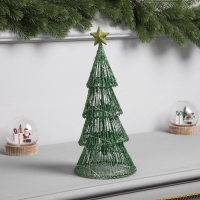 Фигура световая "Ёлочка зелёная", 31х13х13 см, 20 LED, ААх2 (не в компл.), Т/БЕЛЫЙ