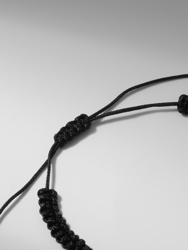 Браслет-оберег &laquo;Детский на нити&raquo; глазик в плетении, цвет синий в чернёном серебре, d=4 см