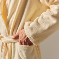 Халат махровый мужской SL HOME: Basic "Айвори", размер M, 100% хлопок, 420 г/м2 Халат махровый мужской SL HOME: Basic "Айвори", размер M, 100% хлопок, 420 г/м2